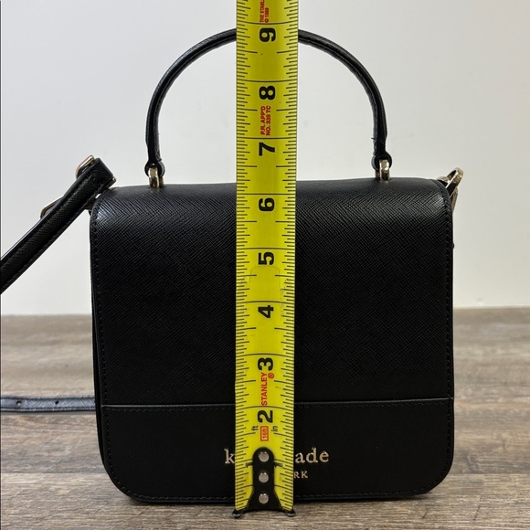 Kate Spade New York Black Saffiano Leather Top Handle Crossbody - Picture 15 of 15